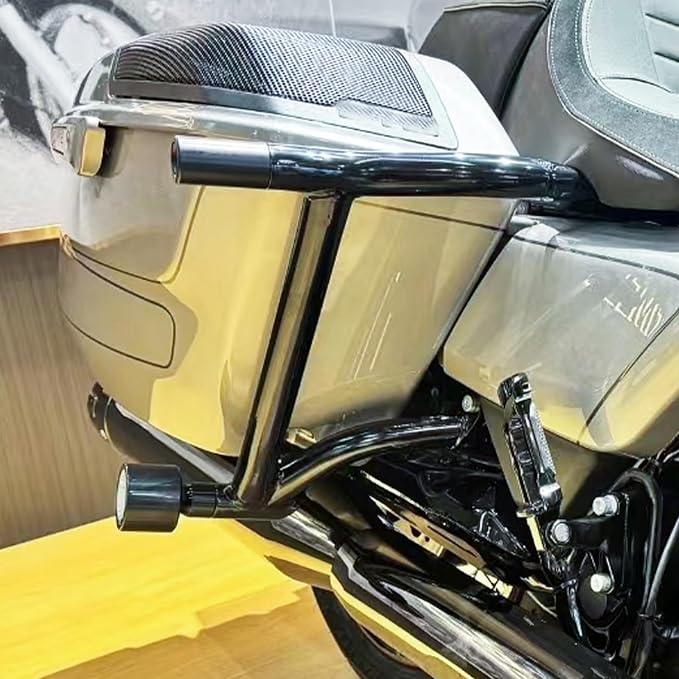 Motorcycle Crash Bar Engine Guard Highway Crash Bar Fit for Harley Touring Street Glide Road Glide Road King Electra Glide Ultra (C-Engine Guard+Saddlebag Guards for 14-23 Touring)