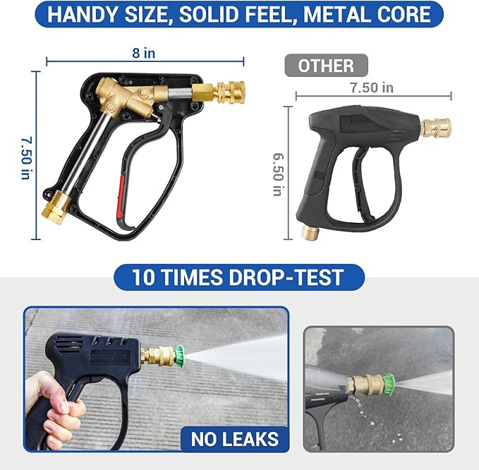 MEKOH 1 Liter Adjustable Foam Cannon & Pressure Washer 4000 PSI, 10.5 GPM Spray Gun