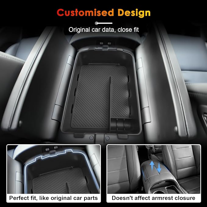 for 2026 Hyundai Palisade Center Console Organizer ONLY for 2026 Palisade Hybrid Calligraphy 7-Seater Armrest Box Secondary Storage Glove Box Accessories (2026 Palisade Lower Console Organizer)