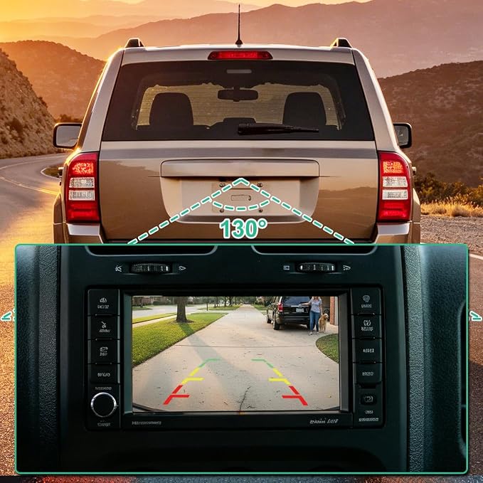 68192986AD Rear View Camera Replacement for Jeep Patriot 2007-2017 & Jeep Compass 2014-2017, OE Backup Cam Replaces 68192986AB, 68192986AC by GreenYi