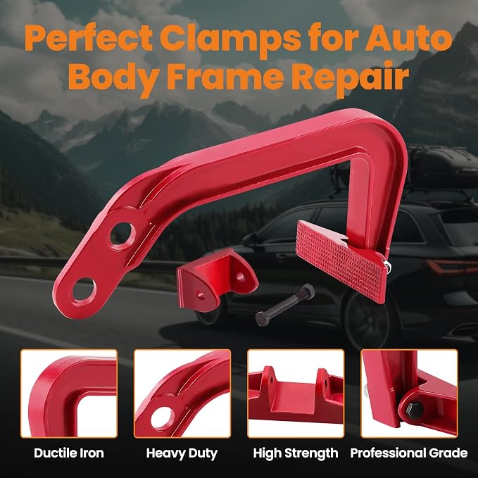 maXpeedingrods Auto Body Clamps Hook Autobody Tool Frame Jumbo 6 Tons Deep Hook Pulling Puller Clamp Long 19"