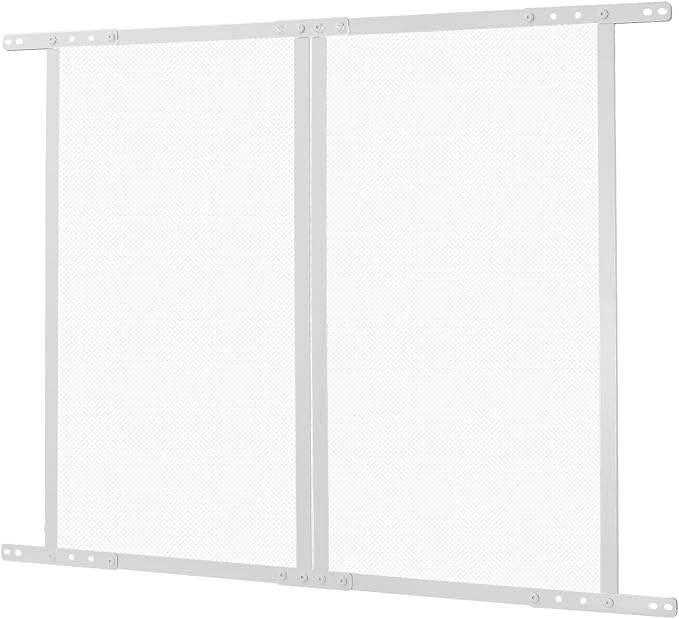 VEVOR RV Screen Door Protector, 28.5 x 31.5 inch Door Grille, Easy to Install and Disassemble, Reinforced Breathable Protective Mesh, Aluminum Alloy Camper RV Entry Protector for Pet Protection, White
