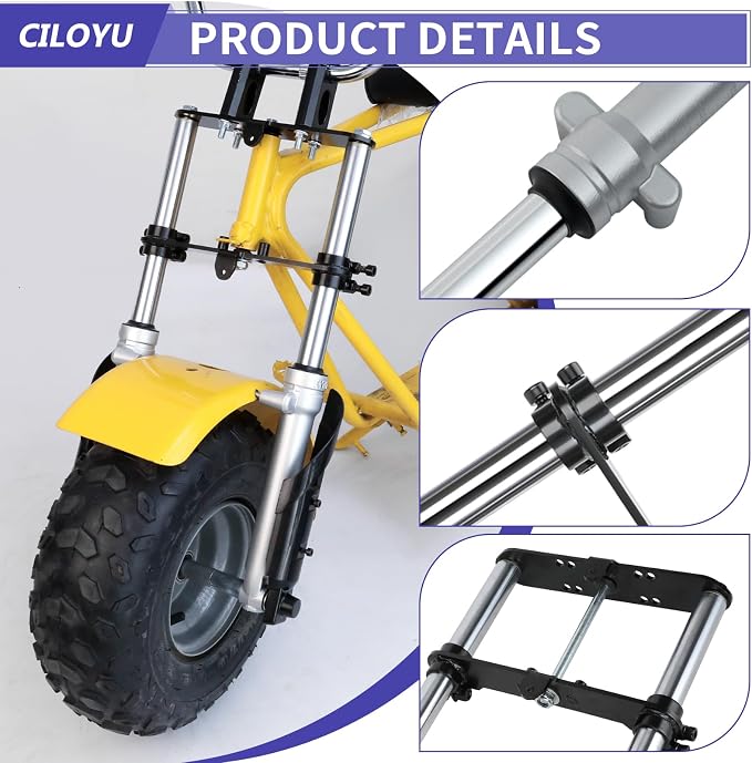 Mini Bike Front Forks Kit Suspension Replacement for Coleman CT100U Monster Mega Moto MMB80 MMB105 80cc 105cc Motovox MBX10 MBX11 Baja DB30 GMB100 TrailMaster Storm 200 Powersports Parts