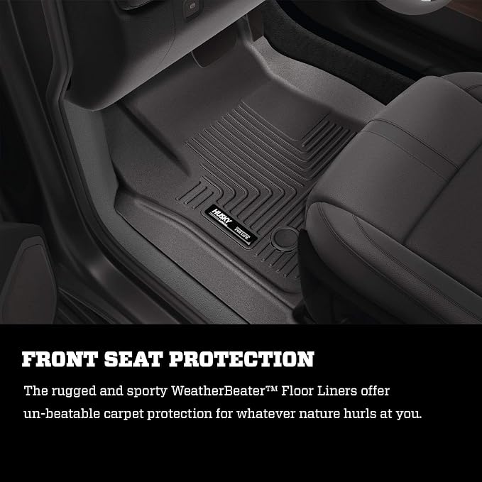 Husky Liners Weatherbeater | Fits 2014-18 Chevrolet Silverado/GMC Sierra 1500, 2015-19 Silverado/Sierra 2500/3500 (Crew Cabs) | Second Row Liner, Tan | 19233