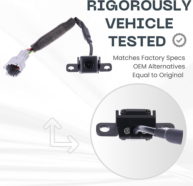 Backup Camera Replaces for 2012 2013 2014 2015 KIA RIO5 | 2016 2017 KIA RIO5 w/o Premium Audio System OE Part # 957601W310 957601W300