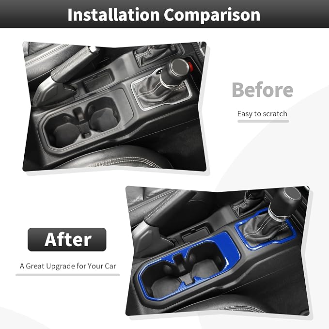 23PCS Full Set Interior Decor Trim Kits Fit for 2018-2023 Jeep Wrangler JL JLU & Gladiator JT 4Door Dashboard Cup Holder Headlight Switch Gear Shift Roof Speaker Map Light Inner Door Bowl Trim
