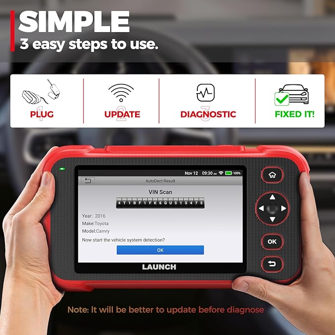 LAUNCH CRP123I V3.0 Elite OBD2 Scanner Diagnostic Tool with DOIP & CAN FD, 2026 New Code Reader for Cars and Trucks, Engine ABS SRS Transmission Car Scanner, Oil/EPB/DPF/SAS/Throttle Relearn