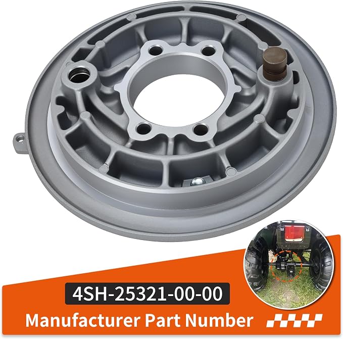 Rear Brake Drum Plate for Yamaha Kodiak Grizzly Big Bear 350 400 600 1993-2001 4SH-25321-00-00