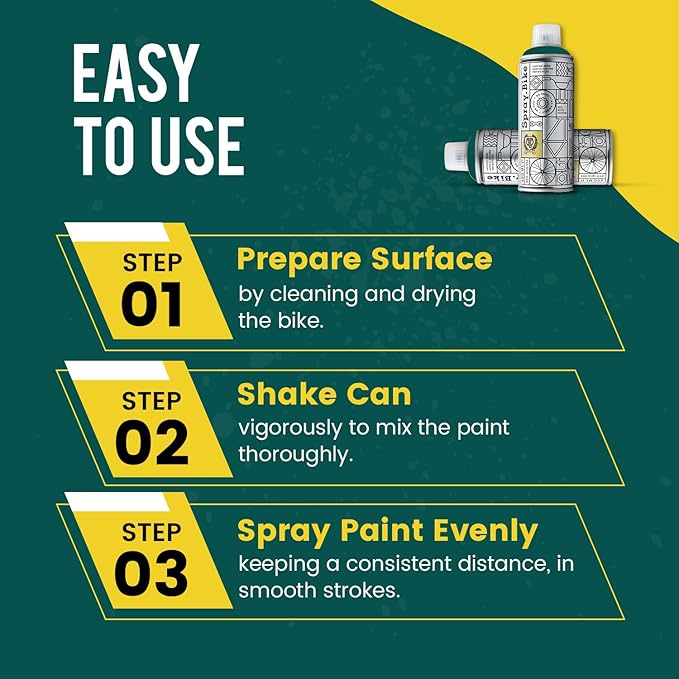 Spray.Bike Spray Paint | Designed Mainly for Bicycles | Multi-Use Acrylic Spray Paint for Metal, Plastic | High Coverage Bike Paint, 400ml, Peacock