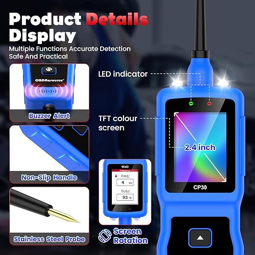 OBDResource Circuit Tester Automotive, Power Circuit Probe Tester, Car Fuse Tester, 0-80V DC Test Light Short Circuit Finder, CP30 Auto Electrical Circuit Tester, Automotive Tool