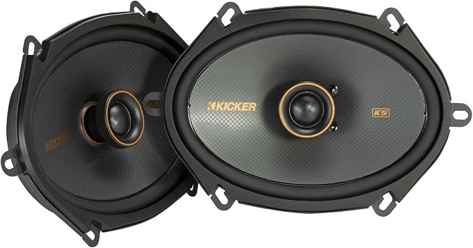 KICKER 51KSC6804 KS-Series 6x8 Coaxial Speakers with .75" tweeters, 4-Ohm, Pair