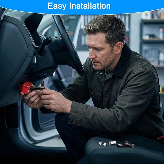 OBD Lock OBD2 Port Locking Tool, Metal OBD Port Protector for Car/SUV/Truck,OBD-II Anti Theft Protector Antitheft Accessories（Red）