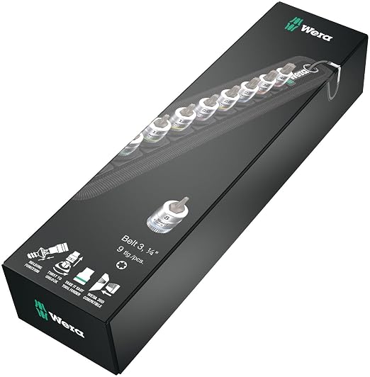 Wera 05003882001 Belt 3 Torx Hf Bitnuss/Set Torx with Holding Function
