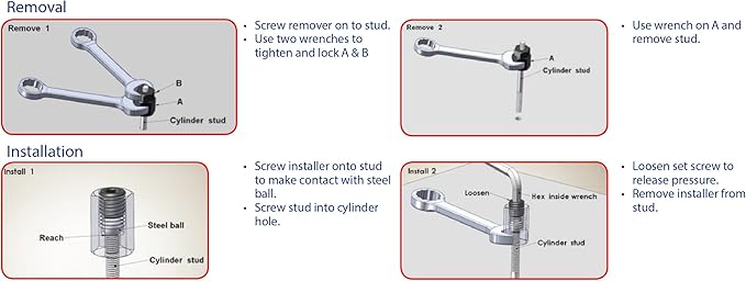 Tool Guy Republic 10 PC Stud Remover and Installer Kit (HT-1545 SAE)