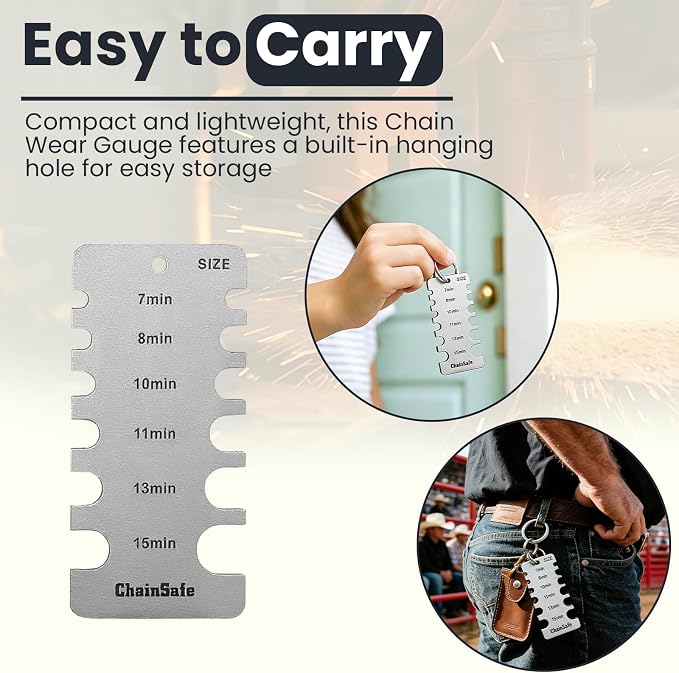 BT-106CSF Chainsafe Chain Wear Gauge Measurement, Trailer Chain Inspection Tool for Semi-Trucks Commercial Trailers,1 Pack
