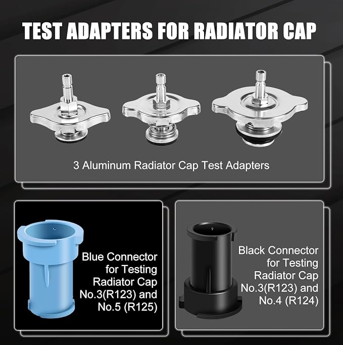 JIFETOR 28PCS Radiator Pressure Tester and Coolant Refill Tool Kit, Auto Cooling System Leakage Test and Pneumatic Vacuum Purge Filling Set Universal for Airlift Car Auto Truck