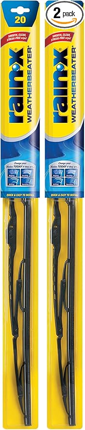 Rain-X 20" WeatherBeater Windshield Wiper Blades, Pack of 2, Meet OEM Quality Standards