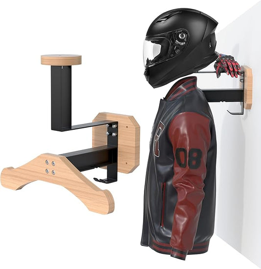 JAGASOL Motorcycle Helmet Holder Wall Mount, Heavy-Duty Tactical Helmet Accessories, Versatile Wall Rack for Motorcycle and Football Gear Storage, Space-Saving Design