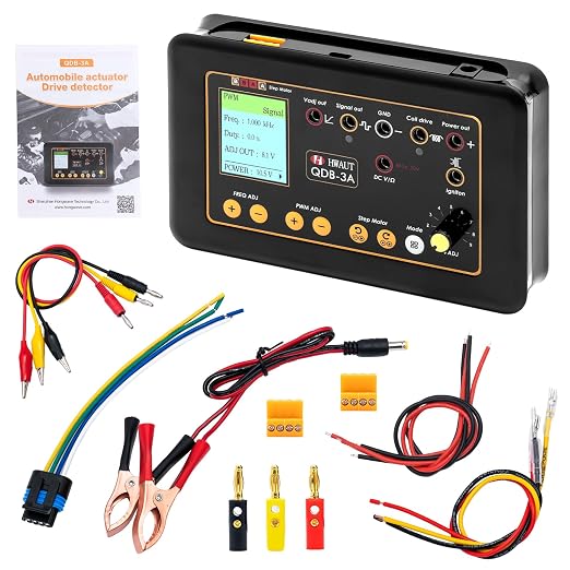 QDB-3A Ignition Coil Tester & Automotive Actuator Drive Detector – Multifunctional Solenoid Valve, Stepper Motor, Urea Pump Tester Tool with PWM Signal (12-14V)