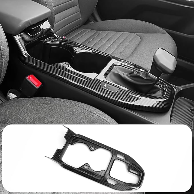 Gear Shift Panel Cover Trim Compatible with Kia K4 2025-2026 Accessories (Carbon Fiber Pattern)