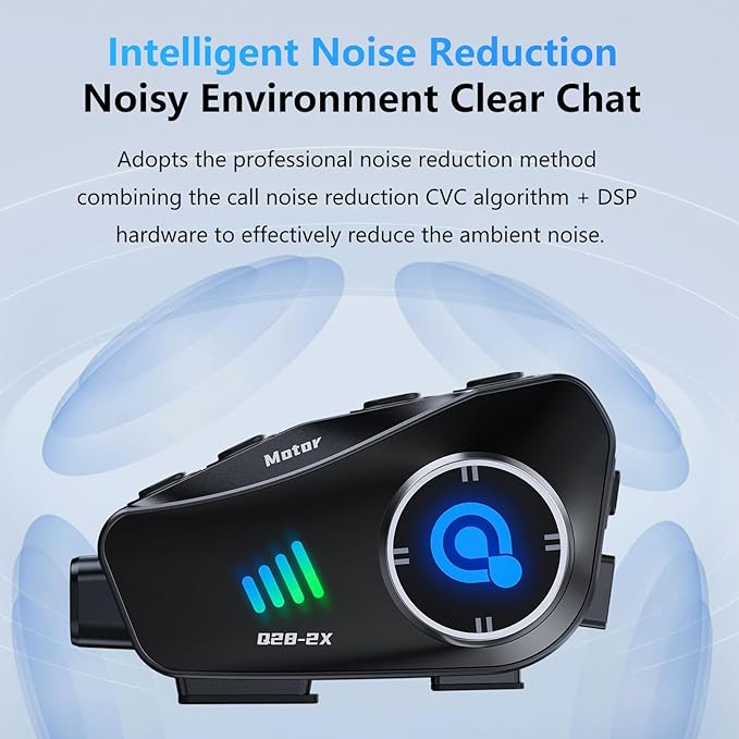 Motorcycle Helmet Bluetooth Headset, Wireless Camera Recorder with 1080P, 120°Wide Angle，HD Video/Photo, Body 360°Adjustment, Bluetooth 5.3, Smart Noise Reduction, IP66, 32GB TF Card