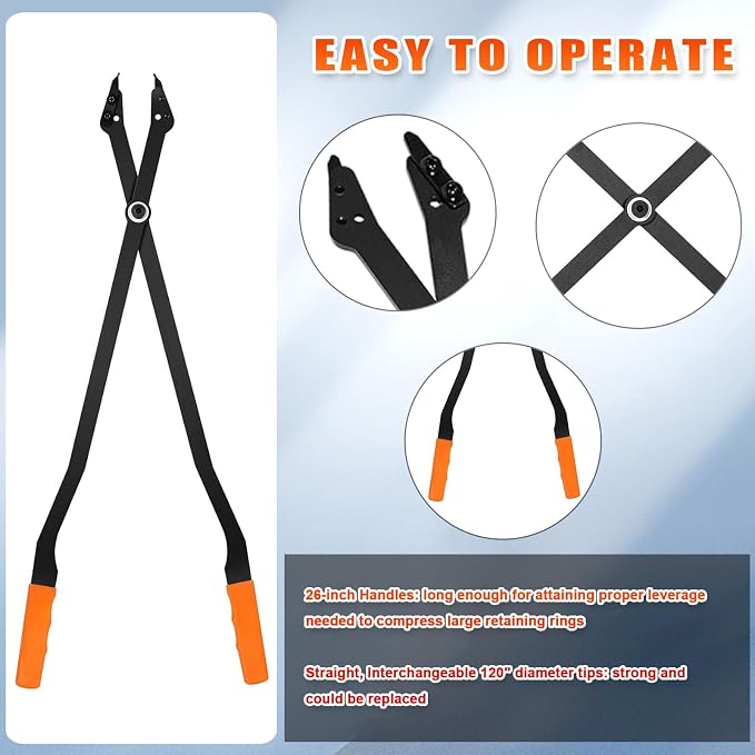 YMT 1489 Internal Retaining Ring Pliers 26" Fits for GM 5L40 5L50 6L80 6L90 Transmissions