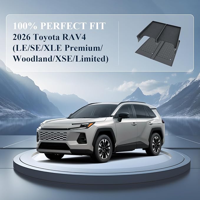 BIBIBO 2Packs for 2026 Toyota RAV4 Center Console Organizer 2026 Toyota RAV4(LE/SE/XLE Premium/Woodland/XSE/Limited) Console Insert Divider Secondary 2026 RAV4 Central Divider Holder Tray