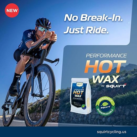Squirt Performance Hot Melt Bike Chain Wax Granules for Clean, Quiet & Durable Lubrication - Bicycle Chain Wax Lubricant for Racing & All-Weather Cycling - Biodegradable & PFAS-Free, 500 g / 17.6 oz
