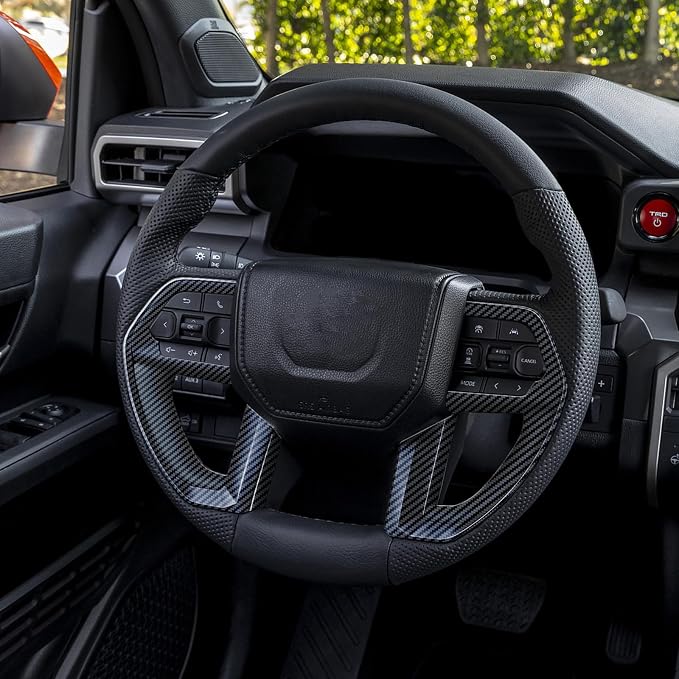 Carbon Fiber Interior Trim Kit for Toyota Tacoma 2024+ 4Runner 2025+ | Scratch & Stain Resistant · Sport Interior Upgrade · Covers Existing Scratches · Peel-and-Stick Installation