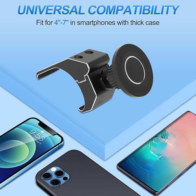 Magnetic Phone Holder Compatible with Land Rover Defender 110 130 2020-2025, 360° Adjustable Dash Phone Mount Holder for All Smartphones (for Base Trim (Faux Leather Dashboard))