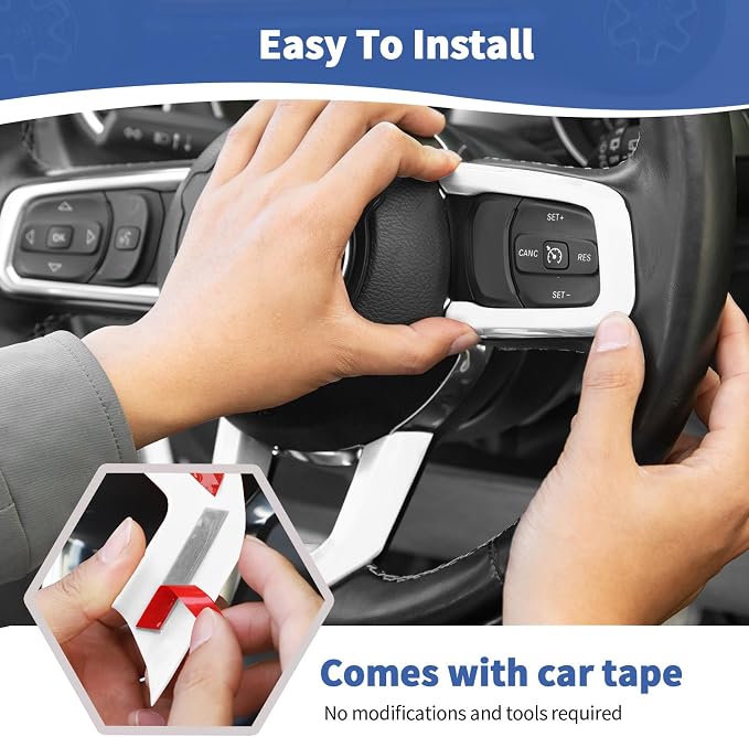 RT-TCZ for Wrangler JL Interior Trim Kit Compatible with Jeep Wrangler JL JLU Gladiator JT 2018-2023 White Interior Accessories 23pcs