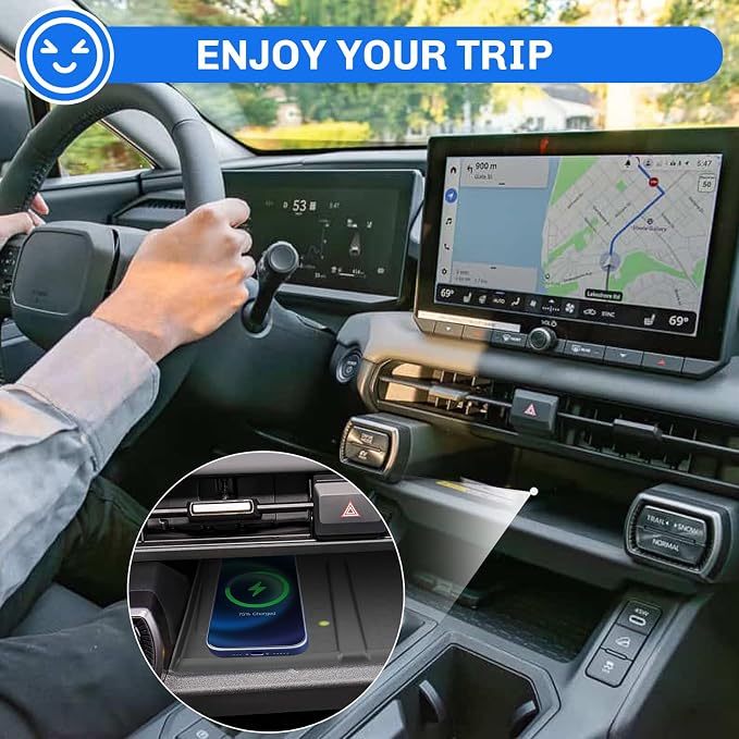 SXCY for 2026 Toyota RAV4 Wireless Charging Protective Mats 2026 RAV4 Accessories Center Console Inserts Liner Anti-Slip Anti-Dust Waterproof Mats