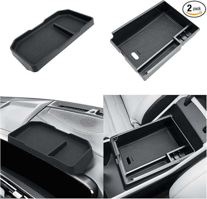 SKTU 2Pack 2026 Sportage Center Console Organizer for 2026+ Kia Sportage (LX/EX/X-Line/SX/SX Prestige/X-Pro Prestige) Console Tray & Dashboard Organizer Kia Sportage 2026 Accessories ABS Insert Tray