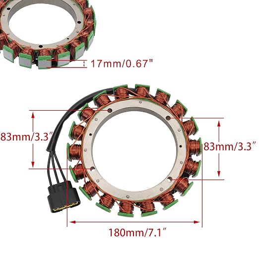 WOOSTAR 18 Coil 3 Wire Magneto Stator Replacement for 2004-2020 F150 2009-2020 Mercury LF150 OEM 63P-81410-00