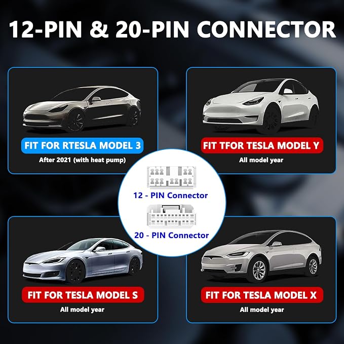 3-in-1 Diagnostic Cable for Tesla Model 3, Model Y, Model S, Model X 12-Pin, 20-Pin, 26-Pin Splitter Harness Adapter Work with Diagnostic Scanner