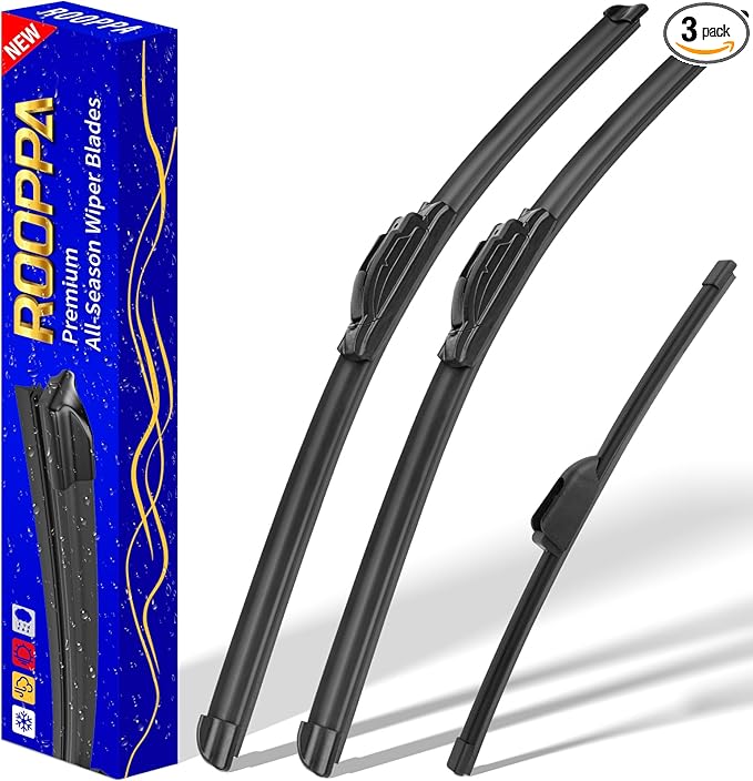 3 wipers Replacement for 2020-2023 Kia Soul, Windshield Wiper Blades Original Equipment Replacement - 24"/20"/10" (Set of 3) U/J HOOK