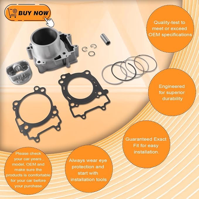PANGOLIN 93mm Cylinder Piston Gasket Top End Rebuild Kit Bore fit for Polaris Sportsman 450/ Ranger 500 2017-2022, Replace OE 3022701