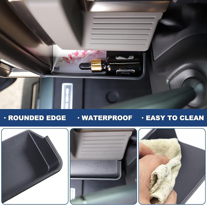 Dashboard Lower Storage Box Compatible with Hummer EV SUV/Pickup 2024 2025 2026 Center Console Dash Lower Organizer Box Under Dash ABS Storage Box Interior Accessories