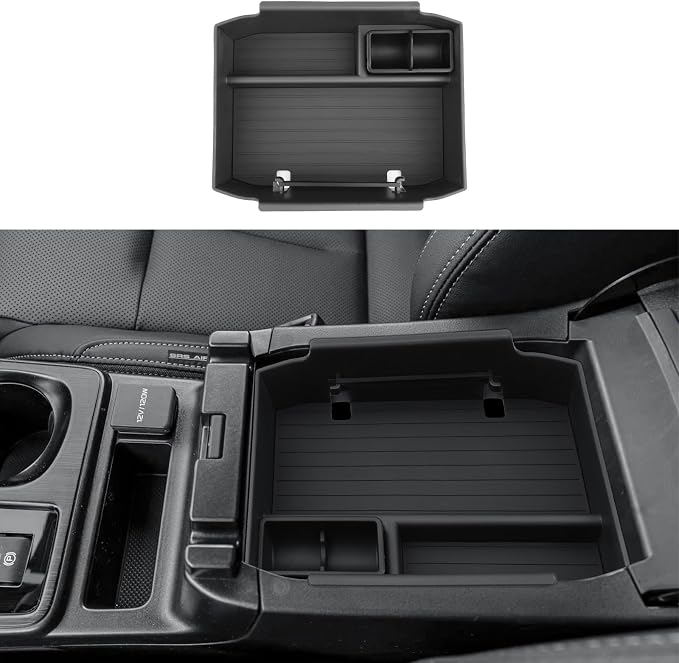 ECOZEN Center Console Organizer For 2026 Subaru Outback - Armrest Box Storage Tray With Removable Coin Holder - Compatible with 2026 Outback Accessories Armrest Organizer Solid ABS with Anti-Slip Mat