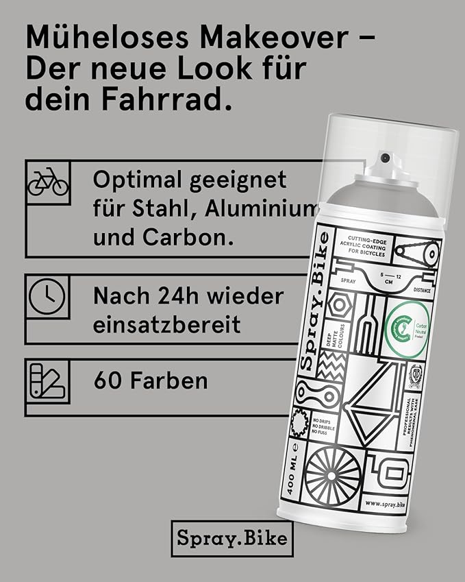 Spray.Bike Spray Paint - Whitechapel | Designed Mainly for Bicycles | Multi-Use Acrylic Spray Paint for Metal, Plastic | High Coverage Bike Paint, 400ml