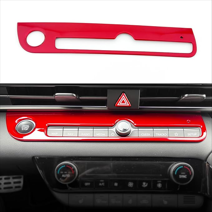 YOUTOOCAR Engine Start Stop Button Trim Cover ABS Interior Accessories Compatible with Hyundai Elantra N/N Line (CN7) 2021–2025 Accessories (Red)