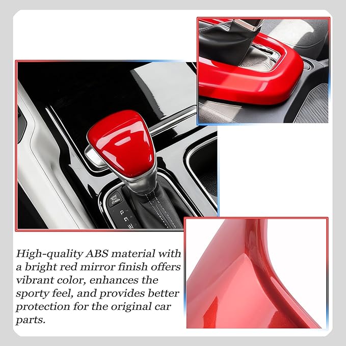 Gear Shift Cover,for Kia Telluride 2020 2021 2022 2023 2024 2025 2026,Car Center Console Gear Shift Knob Cover Trim Cap - Wine Red