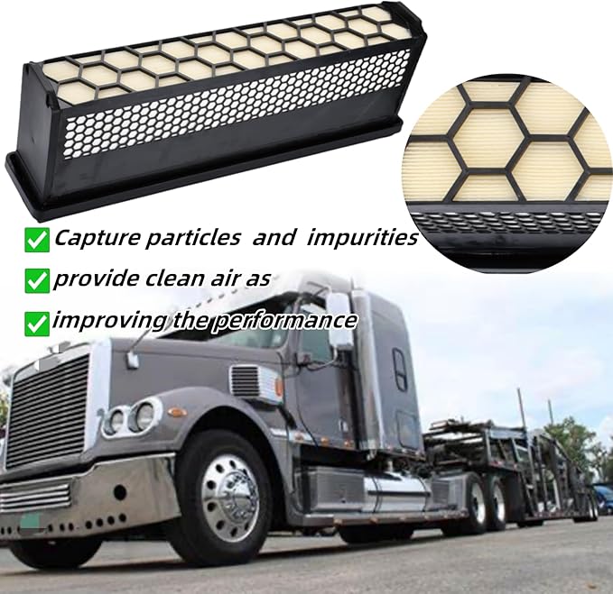 High Flow Engine Air Filter Compatible with Freightliner Cascadia 2008-2017,122SD 2014-2016,Coronado 2010-2016 Replaces AF27879 CA5790 83478 P618478 CA11249 LAF6260