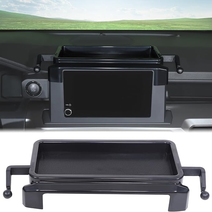 Aunginsy Center Console Dash Storage Tray Compatible with Toyota Tacoma 2024 2025 2026, Car Dashboard Storage Box Organizer Holder Insert Mounted Tray ABS Interior Accessories, Only Fit 8-inch Screen