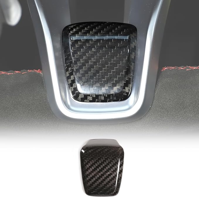 Carbon Fiber Central Steering Wheel Trim Strip Compatible with Alfa Romeo Giulia Stelvio Tonale 2020 2021 Steering Wheel Bottom Decoration Panel Cover Auto Accessories (Black)