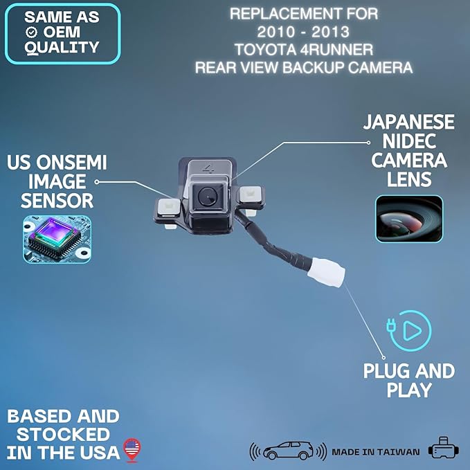 Backup Camera Replaces for 2010-2013 Toyota 4Runner OE Part # 86790-35050
