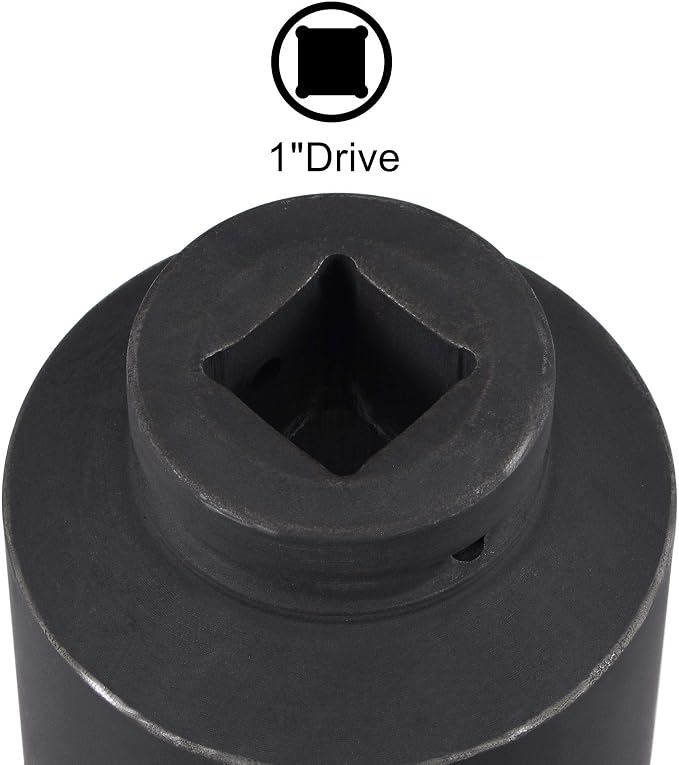 uxcell 1-Inch Drive 68mm 12-Point Impact Socket, CR-MO Steel 95mm Length, Standard Metric Sizes
