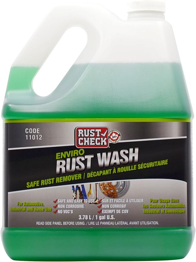 Rust Check Enviro Rust Wash – Heavy Duty Iron Remover for Car Rims & Wheels – Metal Decon for Brake Dust, Rust, and Oxidation – Safe on Stainless Steel & Motorcycle Use - Liquid - 128 FL OZ - Jug