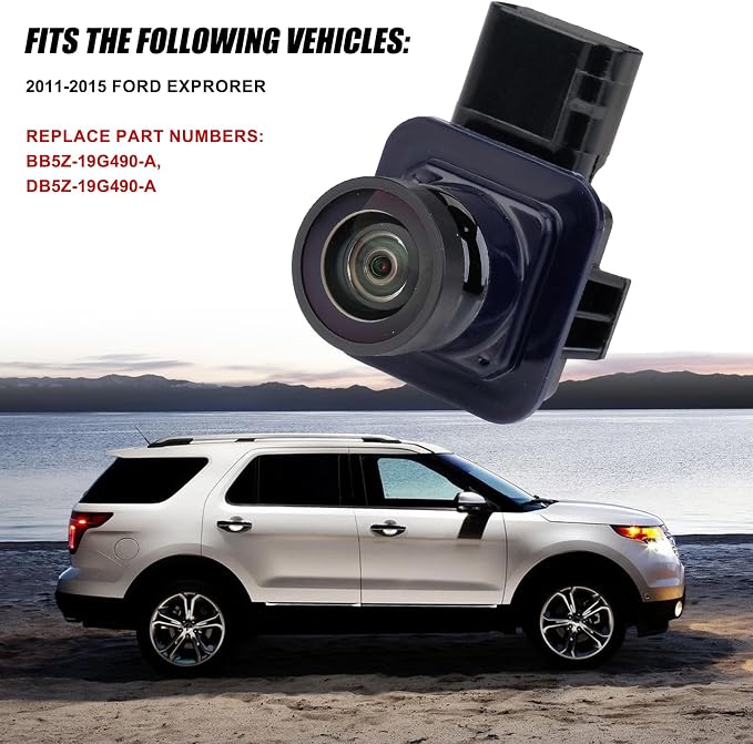 DB5Z-19G490-A Rear View Backup Camera Compatible with 2011 2012 2013 2014 2015 Explorer Park Assist Camera Replaces # BB5Z-19G490-A