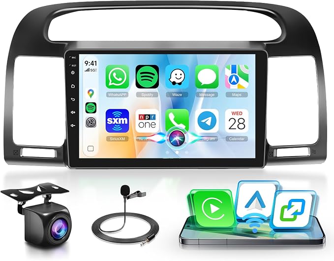 Rimoody Linux System Car Stereo for Suzuki SX4 2006-2013 Wireless Carplay & Android Auto, 9'' IPS Touchscreen Mirror Link YouTube Video Vi-Link Car Radio Bluetooth FM/RDS DSP SWC Backup Camera